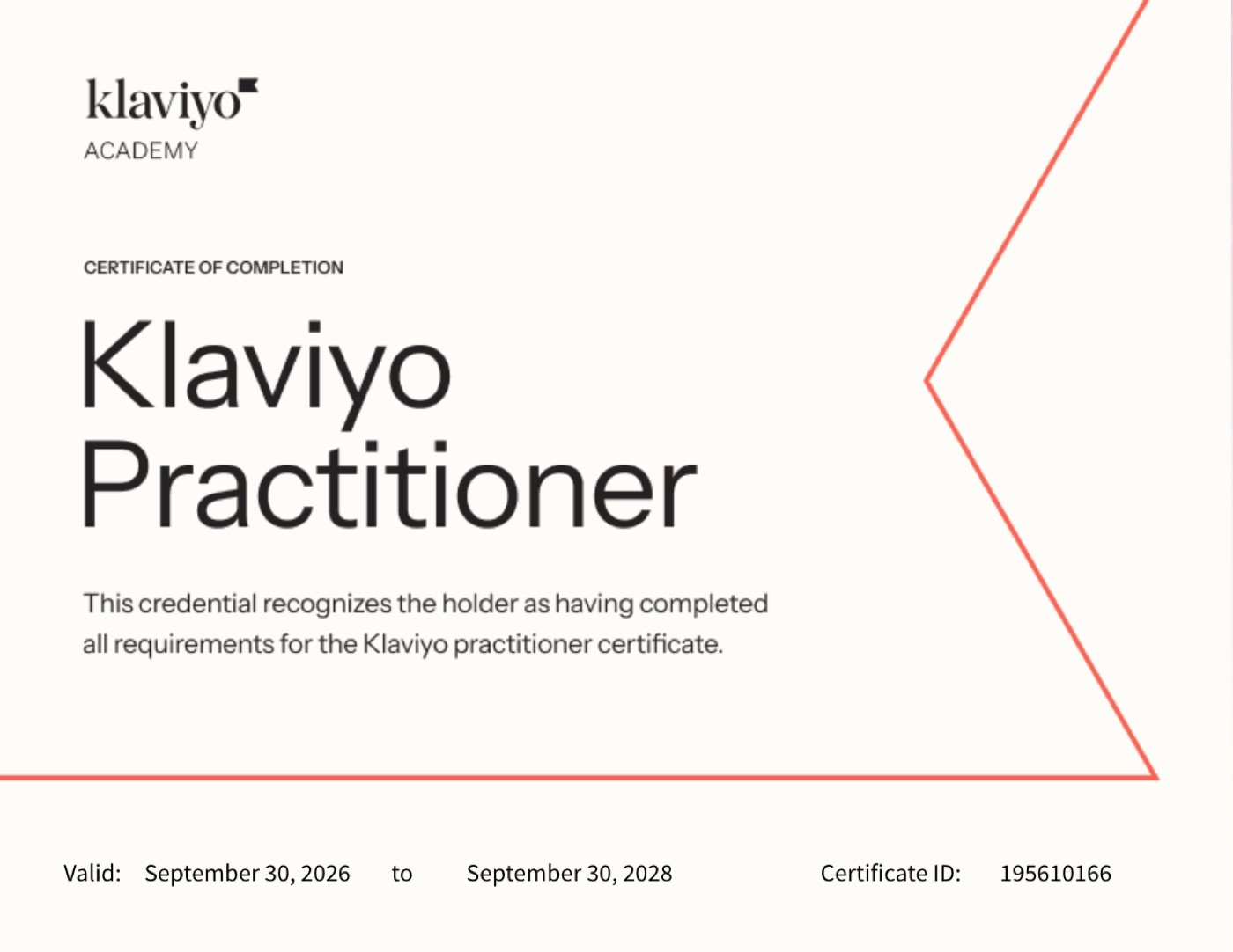 Klaviyo Product Certification badge