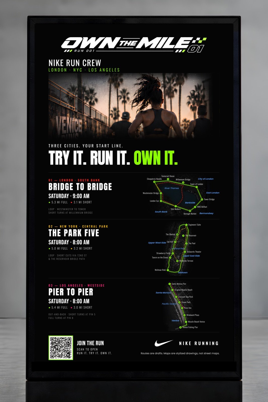 Campaign poster for three cities