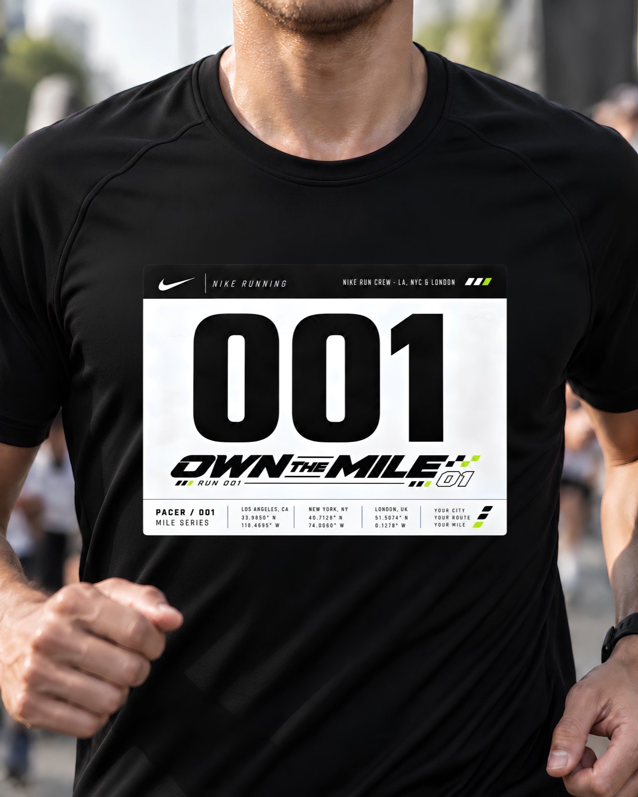 Race bib mockup