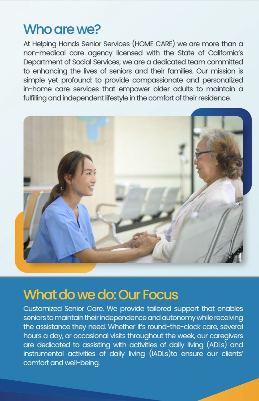 Brochure page: who we are