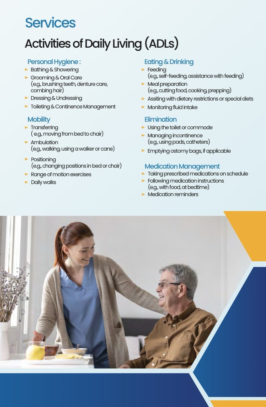 Brochure page: services